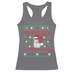 Sani-cloth Is Coming To Town Racerback Tank Top Funny Nurse Christmas - Print Your Wear