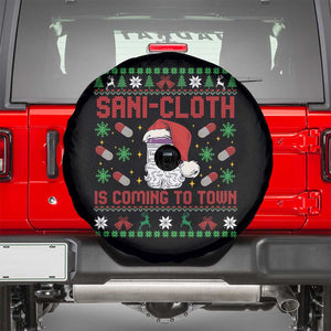 Sani-cloth Is Coming To Town Spare Tire Cover Funny Nurse Christmas TS14 Black Print Your Wear
