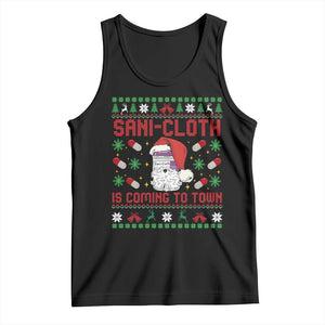 Sani-cloth Is Coming To Town Tank Top Funny Nurse Christmas TS14 Black Print Your Wear