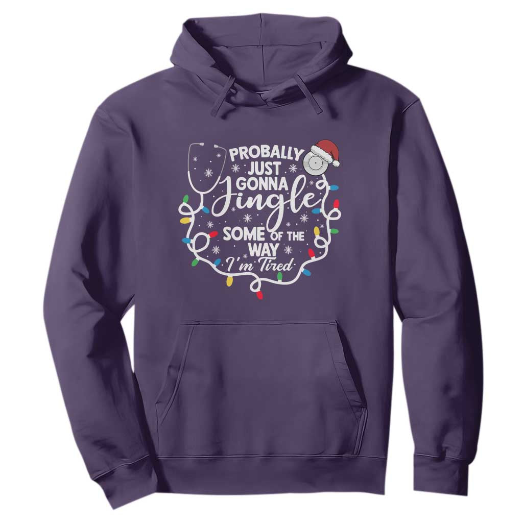 Probably Just Gonna Jingle Some of The Way I Am Tired Hoodie Funny Christmas Quote TS14 Purple Print Your Wear