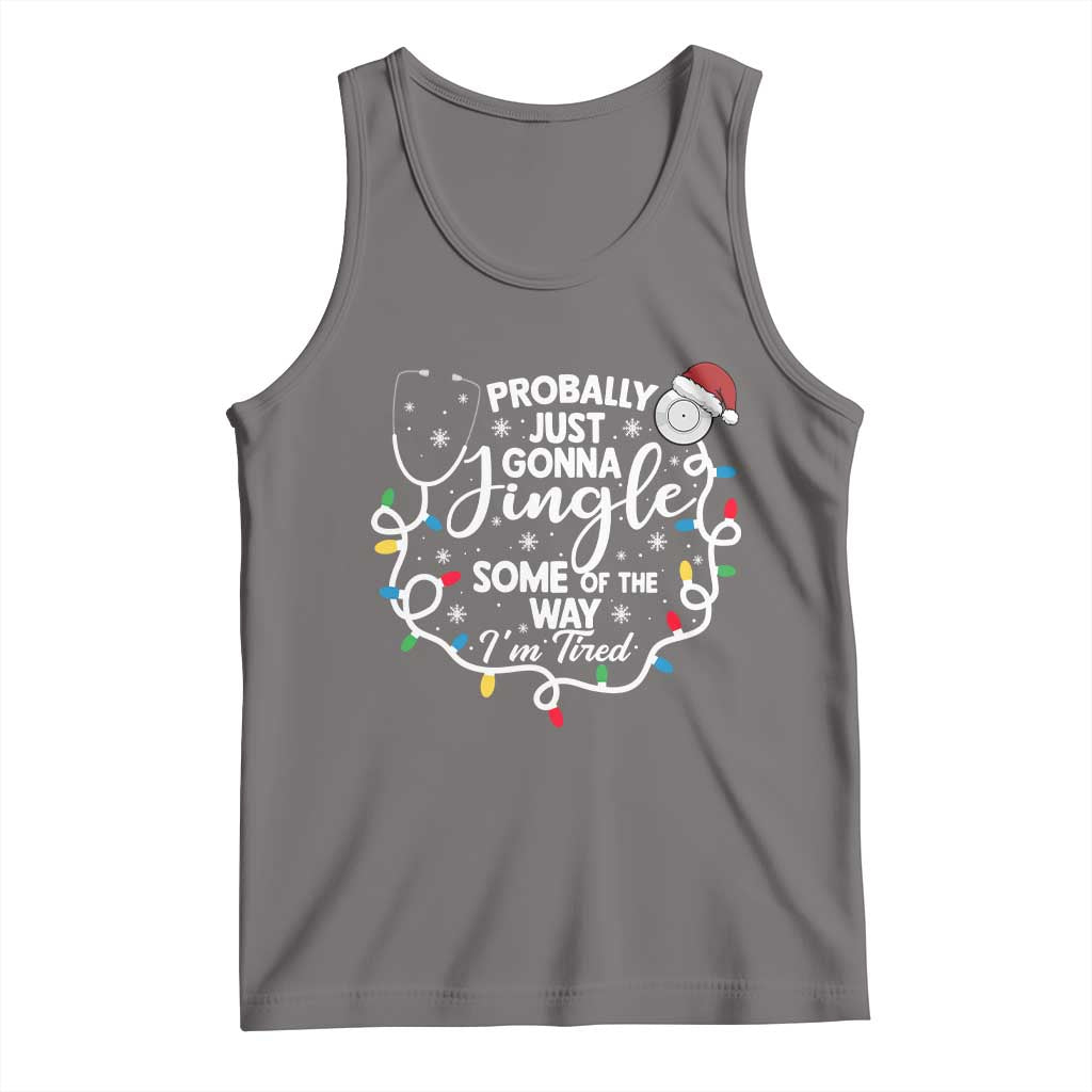 Probably Just Gonna Jingle Some of The Way I Am Tired Tank Top Funny Christmas Quote TS14 Deep Heather Print Your Wear