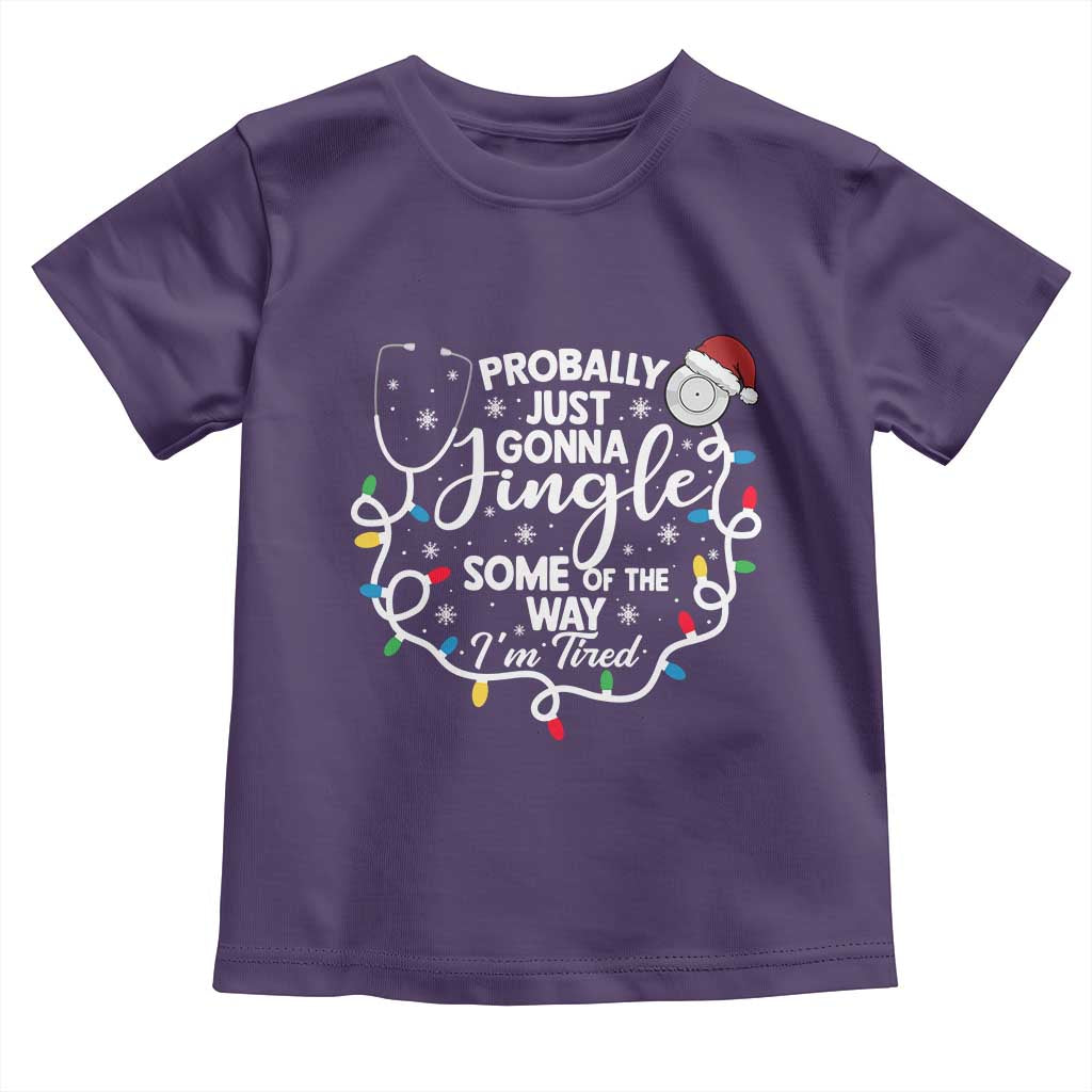 Probably Just Gonna Jingle Some of The Way I Am Tired Toddler T Shirt Funny Christmas Quote TS14 Purple Print Your Wear
