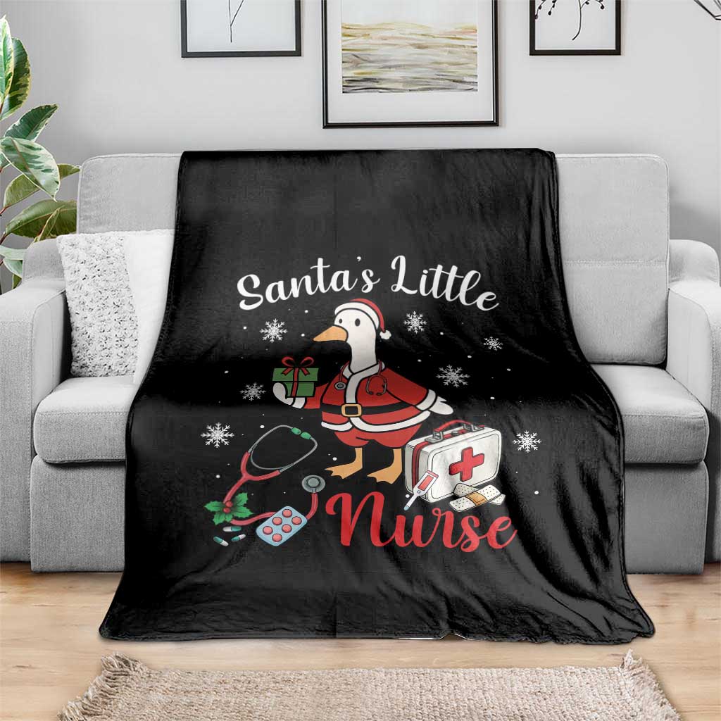 Christmas Goose Nurse Throw Blanket Santa Little Nurse TS14 Print Your Wear