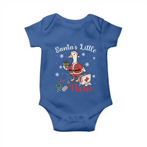 Christmas Goose Nurse Baby Onesie Santa Little Nurse TS14 Royal Blue Print Your Wear