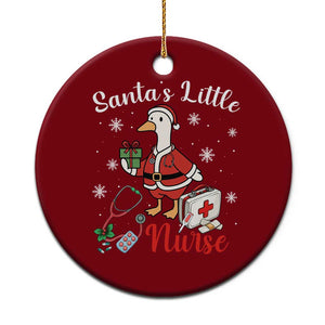 Christmas Goose Nurse Ceramic Ornament Santa Little Nurse TS14 1pc Red Print Your Wear