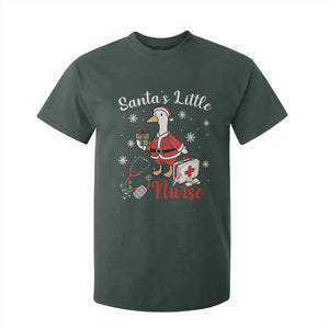 Christmas Goose Nurse T Shirt For Kid Santa Little Nurse TS14 Dark Forest Green Print Your Wear