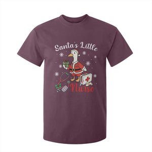 Christmas Goose Nurse T Shirt For Kid Santa Little Nurse TS14 Maroon Print Your Wear