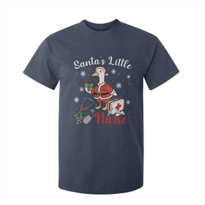 Christmas Goose Nurse T Shirt For Kid Santa Little Nurse TS14 Navy Print Your Wear