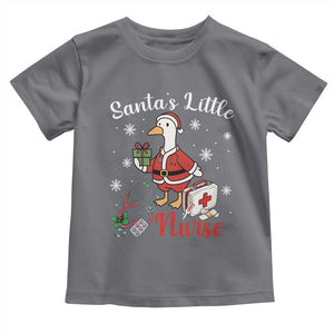 Christmas Goose Nurse Toddler T Shirt Santa Little Nurse TS14 Charcoal Print Your Wear