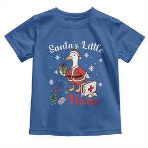 Christmas Goose Nurse Toddler T Shirt Santa Little Nurse TS14 Royal Blue Print Your Wear