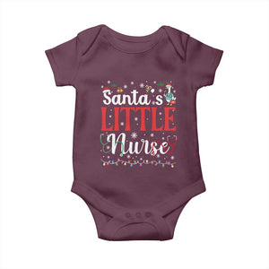 Funny Nurse Christmas Baby Onesie Santa Little Nurse TS14 Maroon Print Your Wear