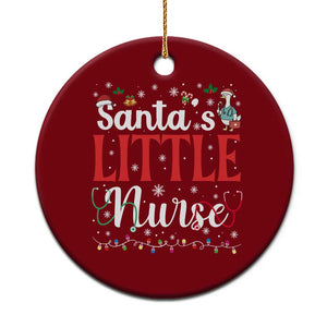 Funny Nurse Christmas Ceramic Ornament Santa Little Nurse TS14 1pc Red Print Your Wear