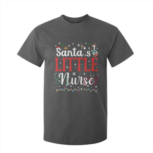 Funny Nurse Christmas T Shirt For Kid Santa Little Nurse TS14 Dark Heather Print Your Wear