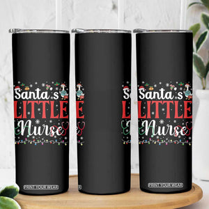 Funny Nurse Christmas Skinny Tumbler Santa Little Nurse TS14 Print Your Wear