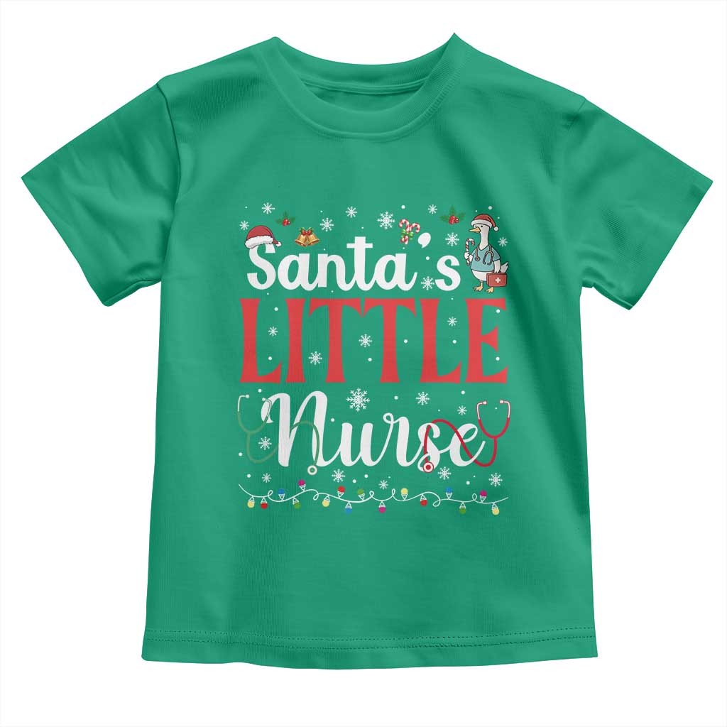 Funny Nurse Christmas Toddler T Shirt Santa Little Nurse TS14 Irish Green Print Your Wear