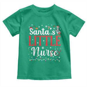 Funny Nurse Christmas Toddler T Shirt Santa Little Nurse TS14 Irish Green Print Your Wear