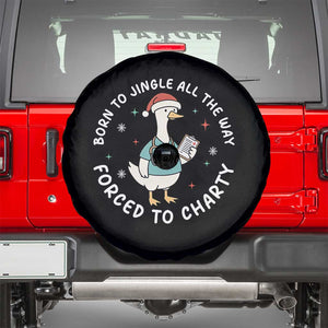 Christmas Goose Nurse Spare Tire Cover Born To Jingle All The Way Forrced To Chart TS14 Black Print Your Wear