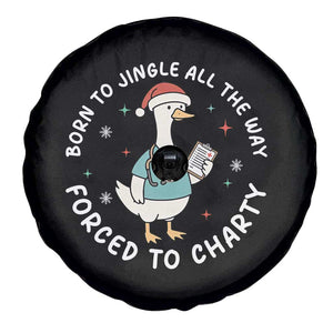 Christmas Goose Nurse Spare Tire Cover Born To Jingle All The Way Forrced To Chart TS14 Print Your Wear