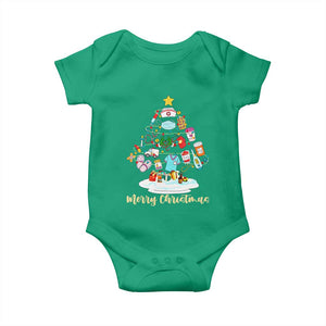 Christmas Nurse Tree Lights Baby Onesie TS14 Irish Green Print Your Wear