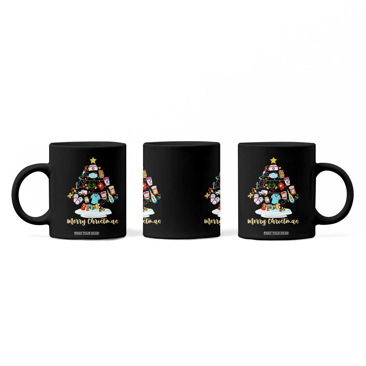 Christmas Nurse Tree Lights Coffee Mug TS14 Print Your Wear