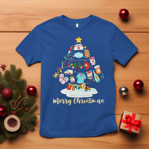Christmas Nurse Tree Lights T Shirt TS14 Royal Blue Print Your Wear