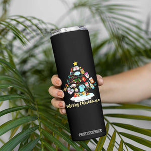 Christmas Nurse Tree Lights Skinny Tumbler TS14 Print Your Wear