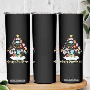 Christmas Nurse Tree Lights Skinny Tumbler TS14 Print Your Wear