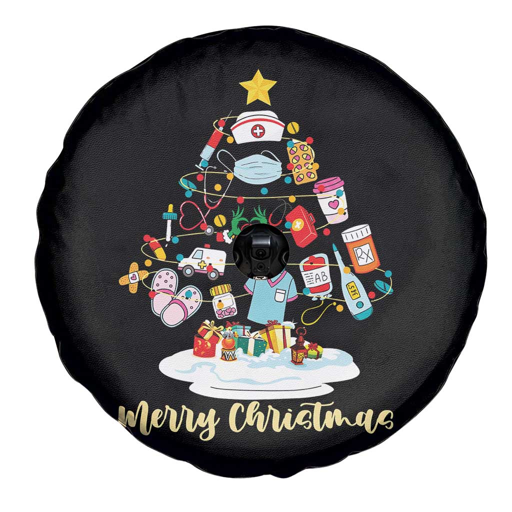 Christmas Nurse Tree Lights Spare Tire Cover TS14 Print Your Wear