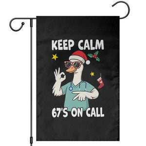 67 Six Seven Goose Nurse Christmas Meme Garden Flag TS14 Black Print Your Wear