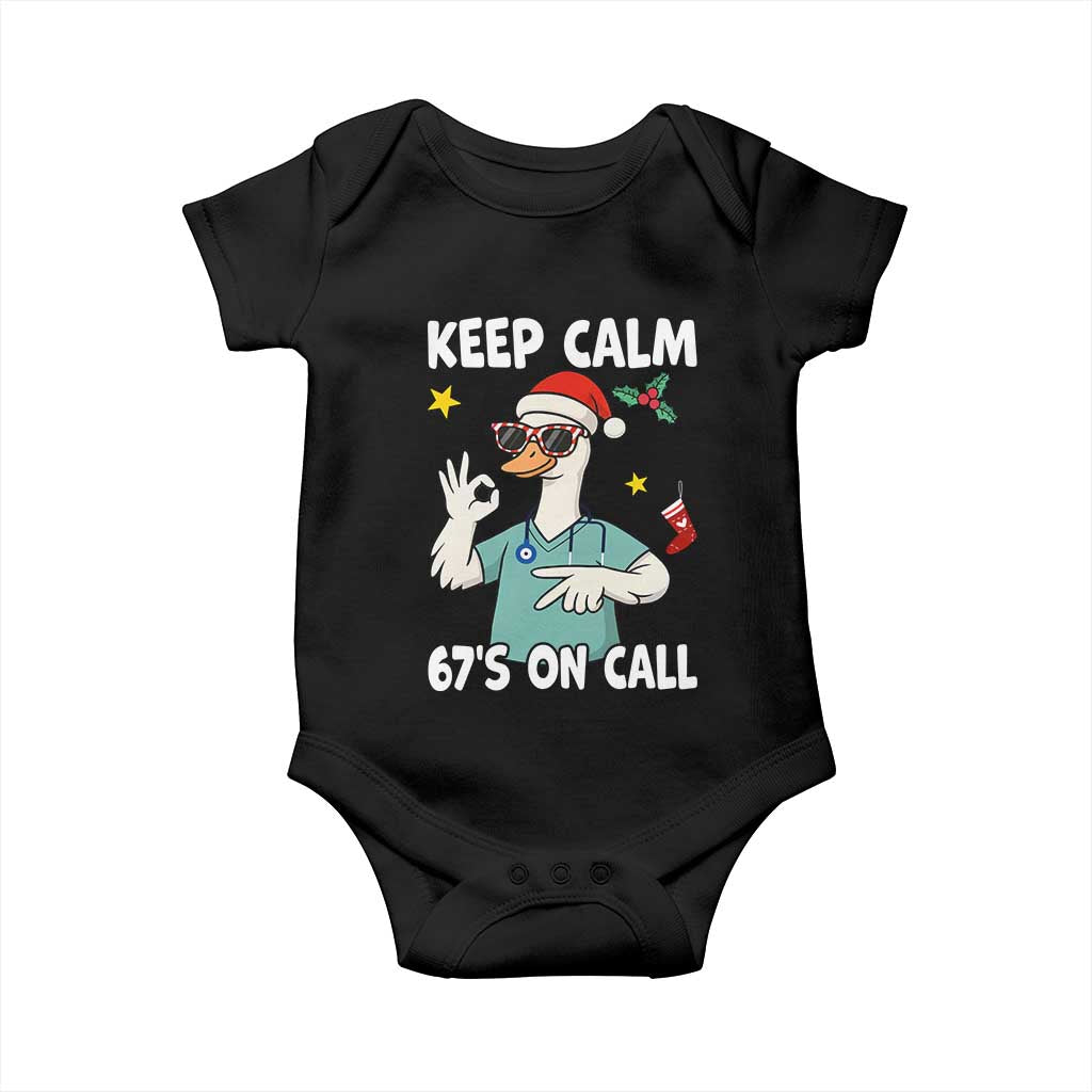 67 Six Seven Goose Nurse Christmas Meme Baby Onesie TS14 Black Print Your Wear