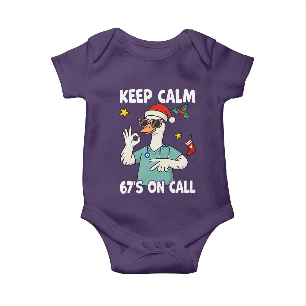 67 Six Seven Goose Nurse Christmas Meme Baby Onesie TS14 Purple Print Your Wear