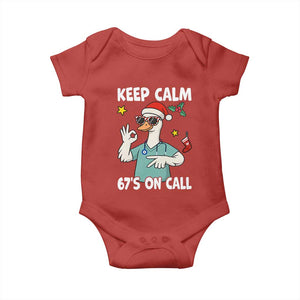 67 Six Seven Goose Nurse Christmas Meme Baby Onesie TS14 Red Print Your Wear