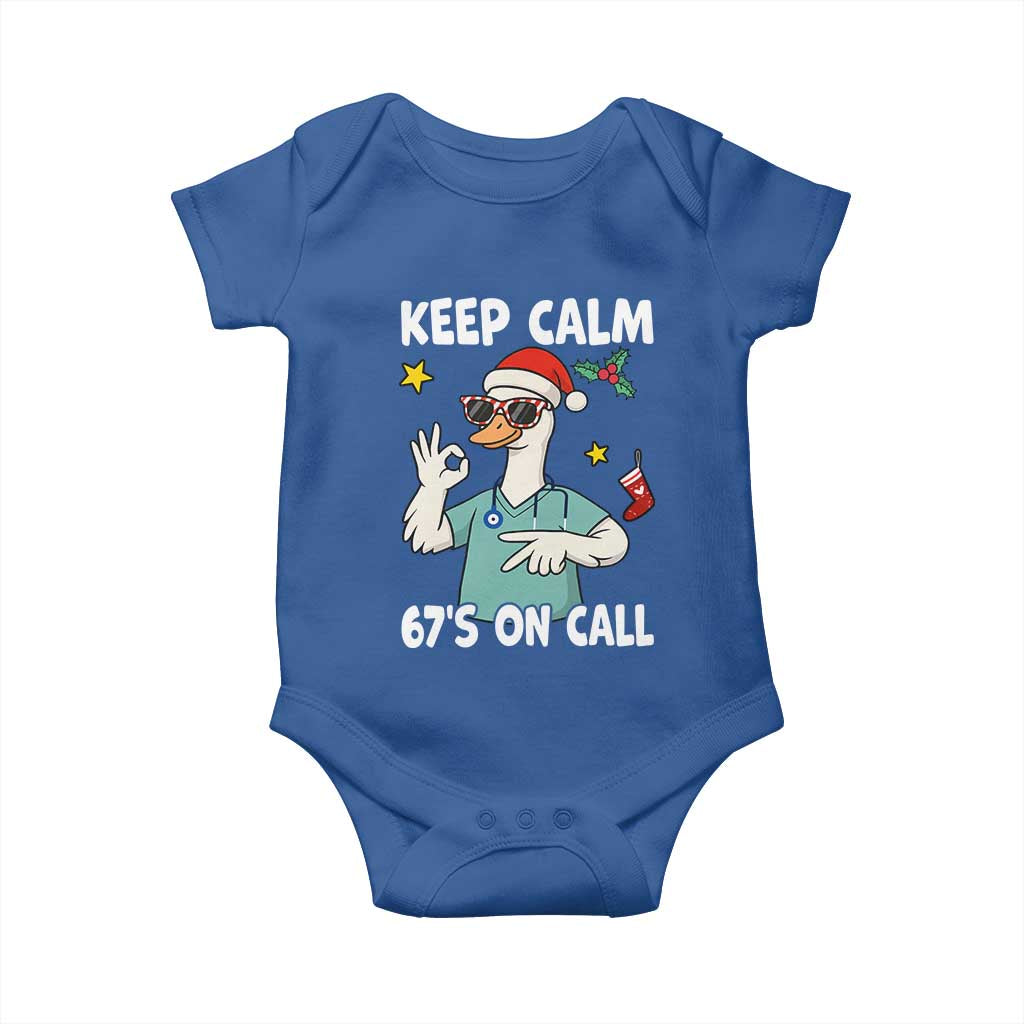 67 Six Seven Goose Nurse Christmas Meme Baby Onesie TS14 Royal Blue Print Your Wear