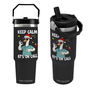67 Six Seven Goose Nurse Christmas Meme Flip Straw Tumbler TS14 One Size: 30 oz Black Print Your Wear