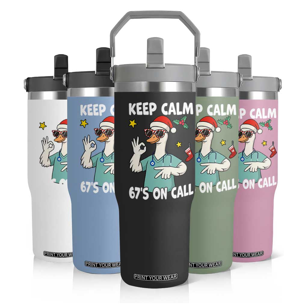 67 Six Seven Goose Nurse Christmas Meme Flip Straw Tumbler TS14 Print Your Wear