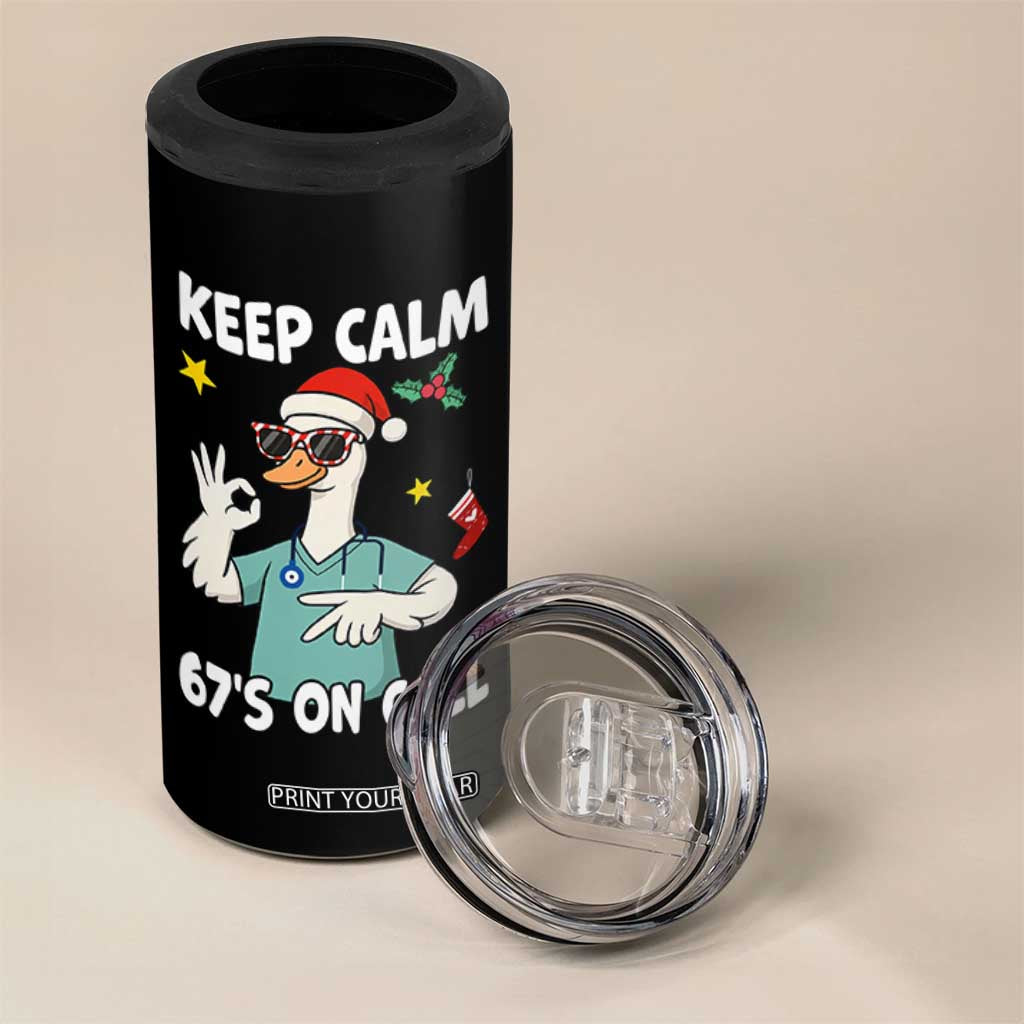 67 Six Seven Goose Nurse Christmas Meme 4 in 1 Can Cooler Tumbler TS14 Print Your Wear
