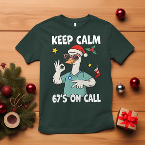 67 Six Seven Goose Nurse Christmas Meme T Shirt TS14 Dark Forest Green Print Your Wear