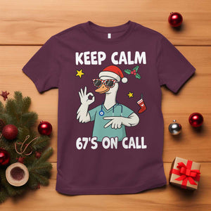 67 Six Seven Goose Nurse Christmas Meme T Shirt TS14 Maroon Print Your Wear