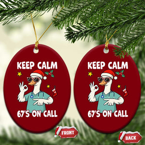 67 Six Seven Goose Nurse Christmas Meme Ceramic Ornament TS14 Print Your Wear