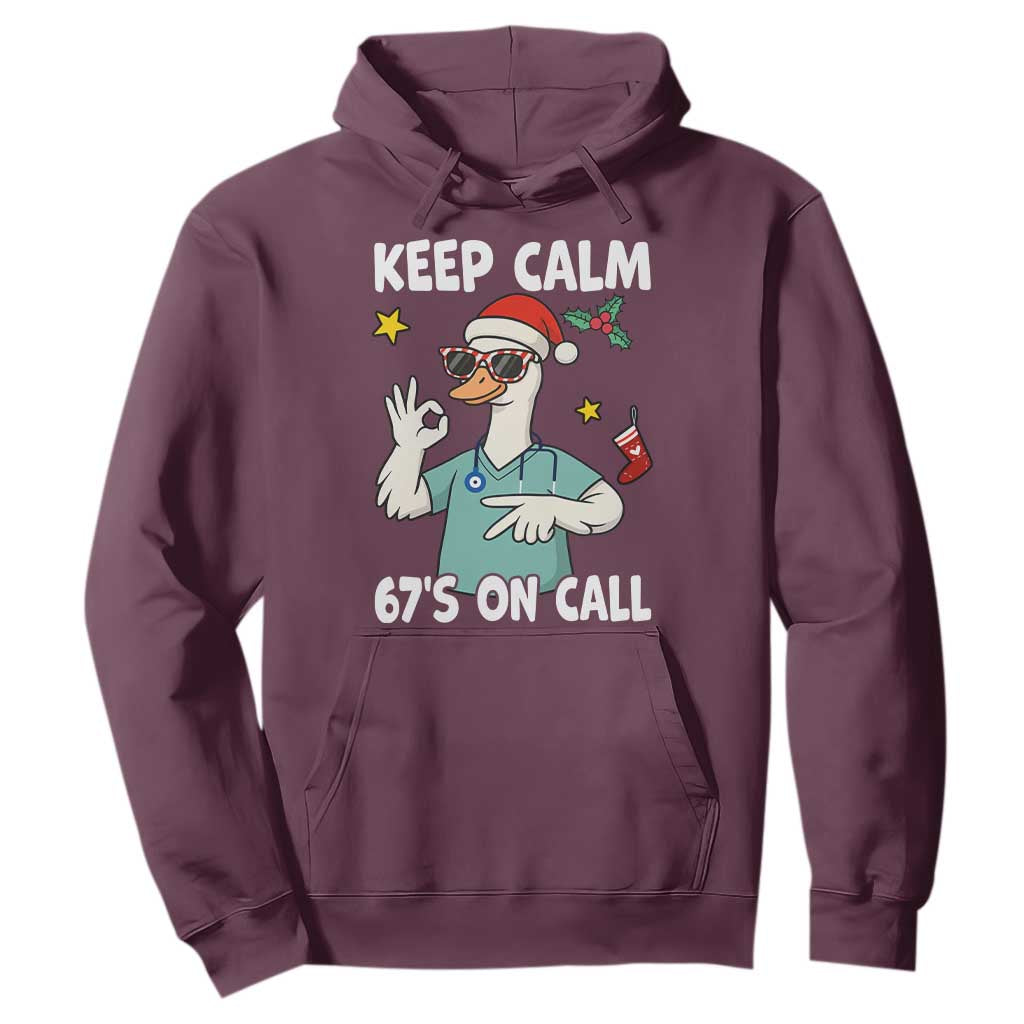 67 Six Seven Goose Nurse Christmas Meme Hoodie TS14 Maroon Print Your Wear