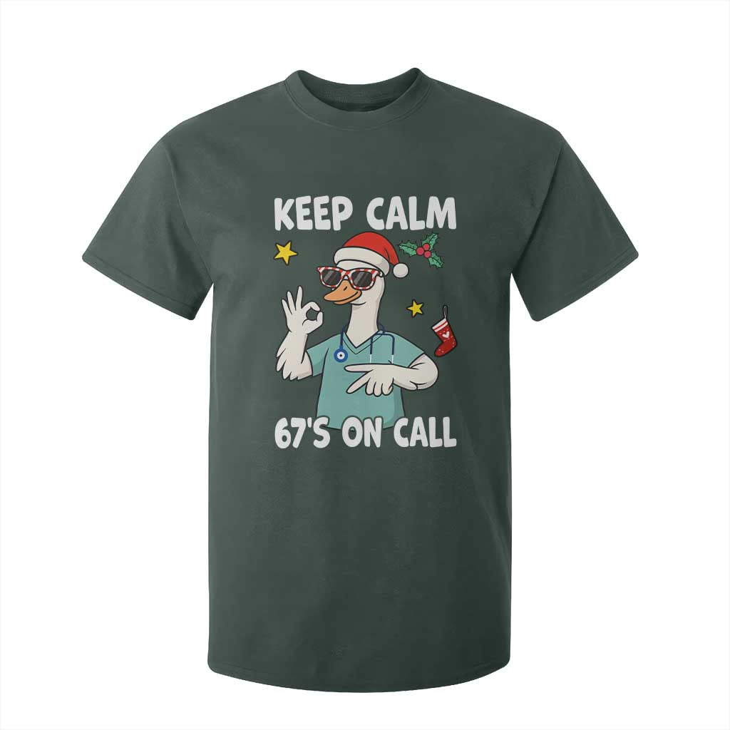 67 Six Seven Goose Nurse Christmas Meme T Shirt For Kid TS14 Dark Forest Green Print Your Wear