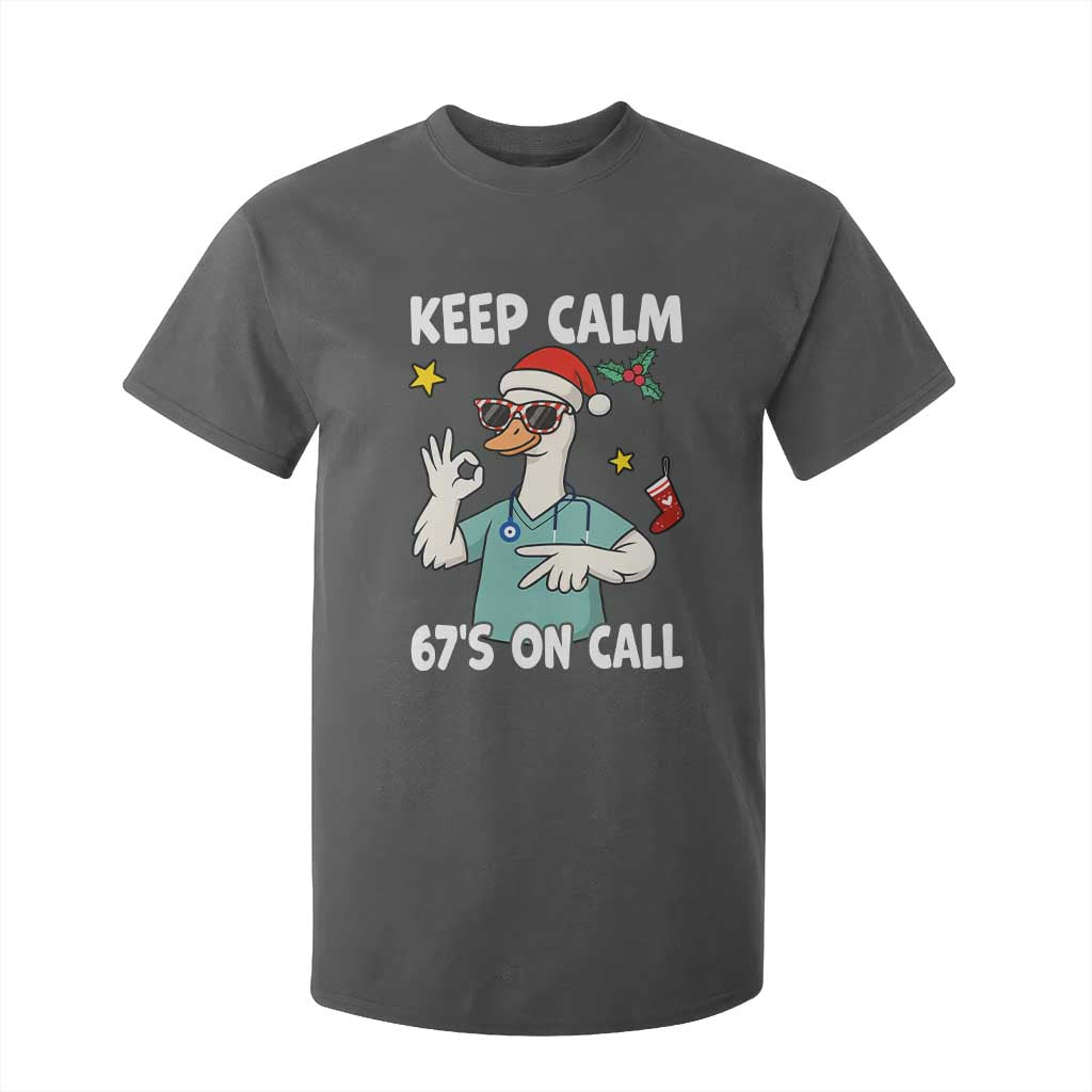 67 Six Seven Goose Nurse Christmas Meme T Shirt For Kid TS14 Dark Heather Print Your Wear