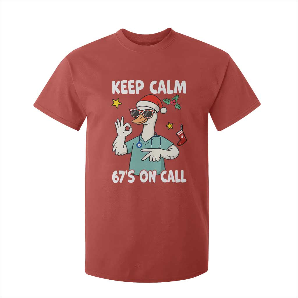 67 Six Seven Goose Nurse Christmas Meme T Shirt For Kid TS14 Red Print Your Wear