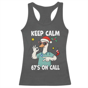 67 Six Seven Goose Nurse Christmas Meme Racerback Tank Top - Print Your Wear