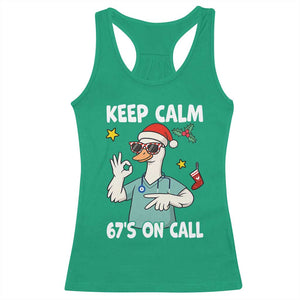 67 Six Seven Goose Nurse Christmas Meme Racerback Tank Top - Print Your Wear