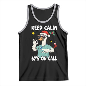 67 Six Seven Goose Nurse Christmas Meme Tank Top TS14 Black Athletic Heather Print Your Wear
