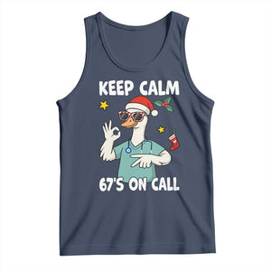 67 Six Seven Goose Nurse Christmas Meme Tank Top TS14 Navy Print Your Wear
