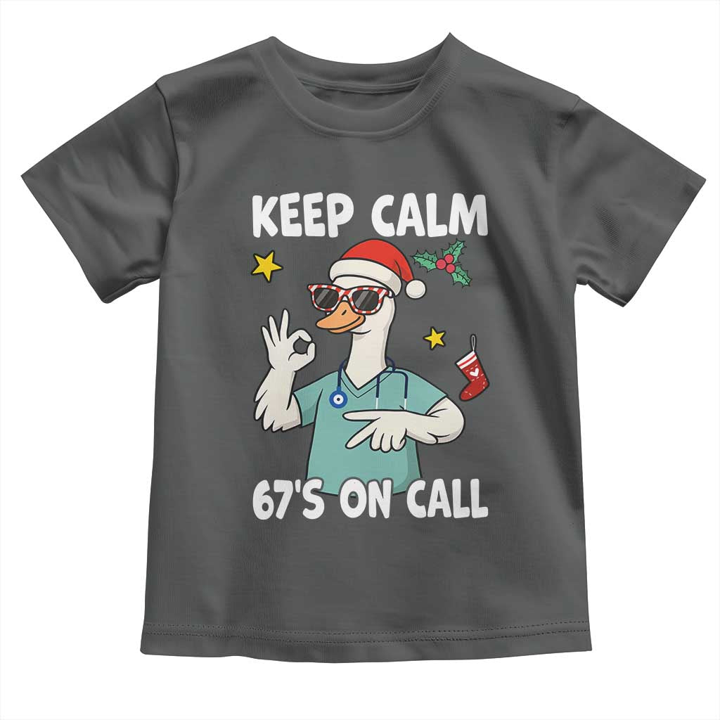 67 Six Seven Goose Nurse Christmas Meme Toddler T Shirt TS14 Dark Heather Print Your Wear