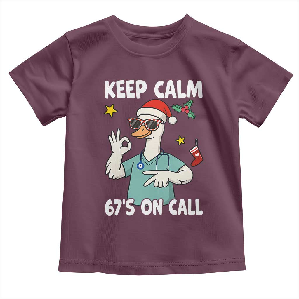 67 Six Seven Goose Nurse Christmas Meme Toddler T Shirt TS14 Maroon Print Your Wear