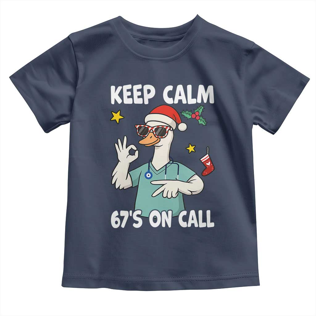67 Six Seven Goose Nurse Christmas Meme Toddler T Shirt TS14 Navy Print Your Wear